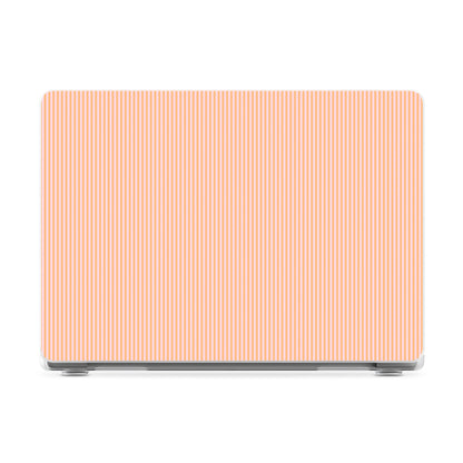 Stripes and the City | Orange & Pink Pinstripe Laptop Shell
