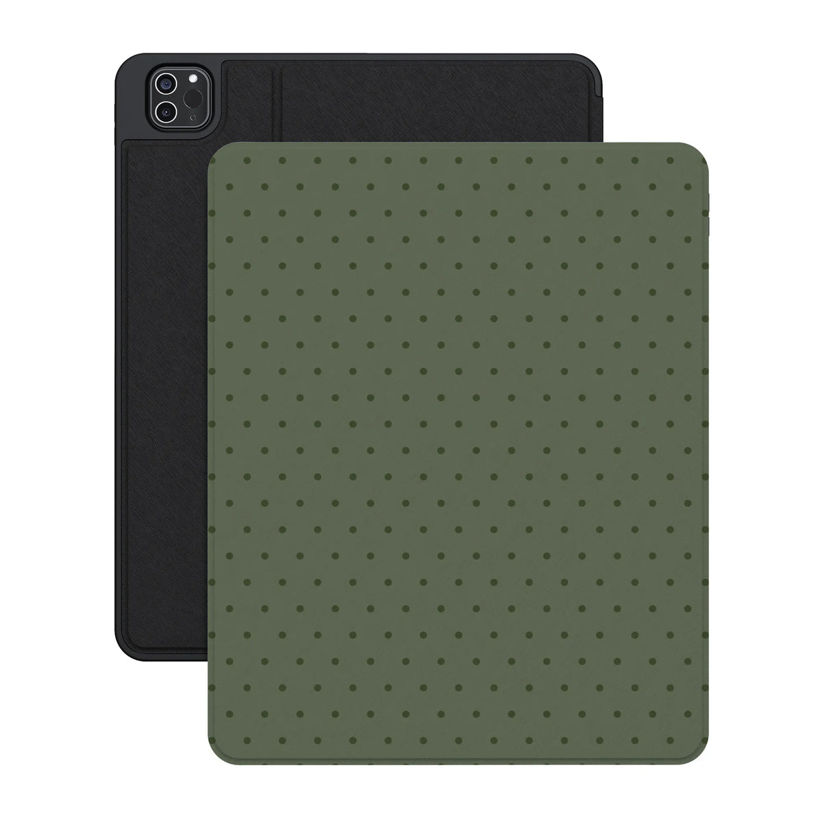 On the Dot | Olive Green Polka Dot iPad Case