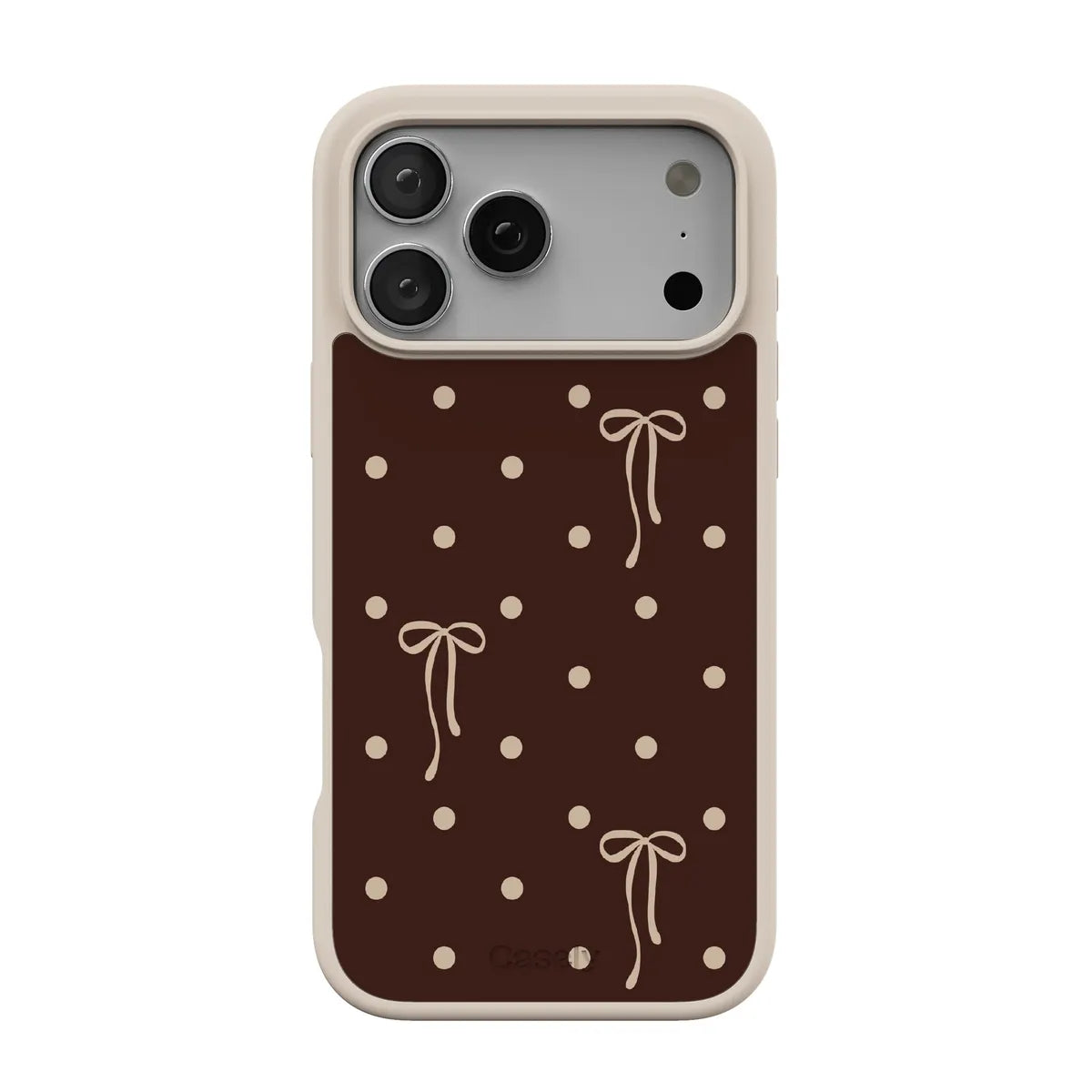 Teddy Bows | Brown Polka Dot Case