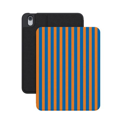 Go New York | Blue & Orange Stripes iPad Case