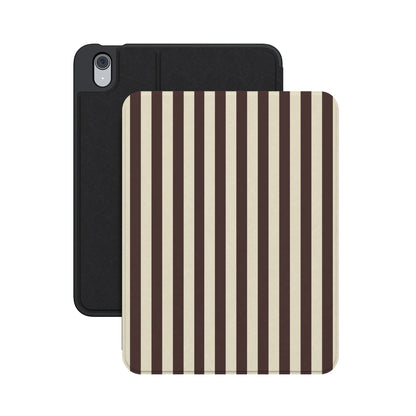 S'more Stripes | Brown Striped iPad Case