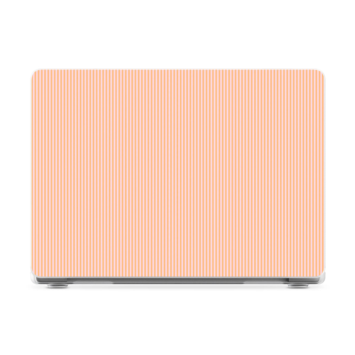 Stripes and the City | Orange & Pink Pinstripe Laptop Shell