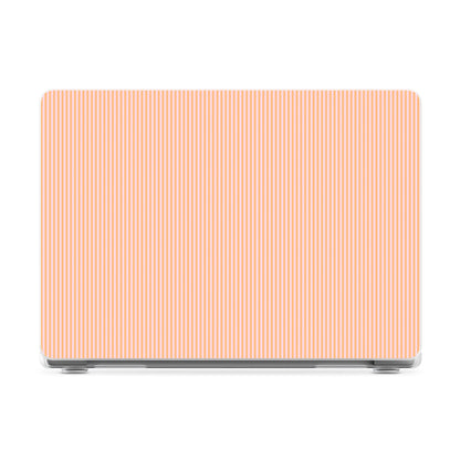Stripes and the City | Orange & Pink Pinstripe Laptop Shell