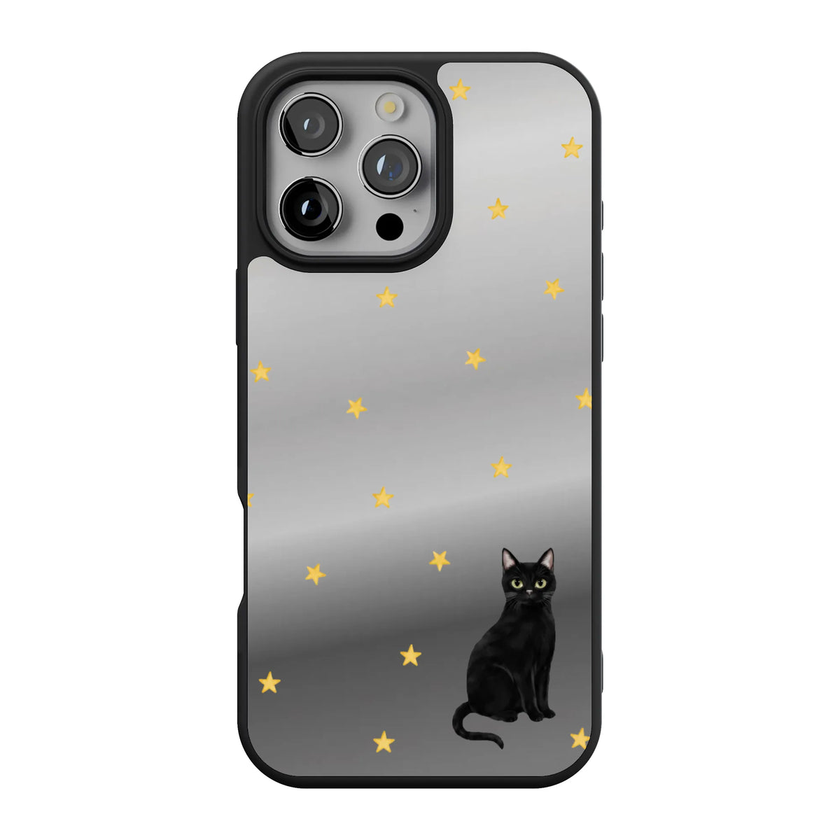 Black Meow-gic | Mirrored Cat Case