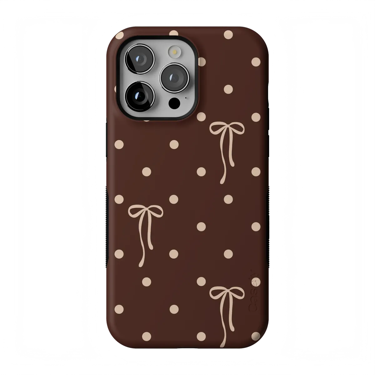 Teddy Bows | Brown Polka Dot Case