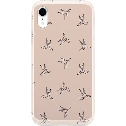 Paper Crane Origami | Beige Pattern