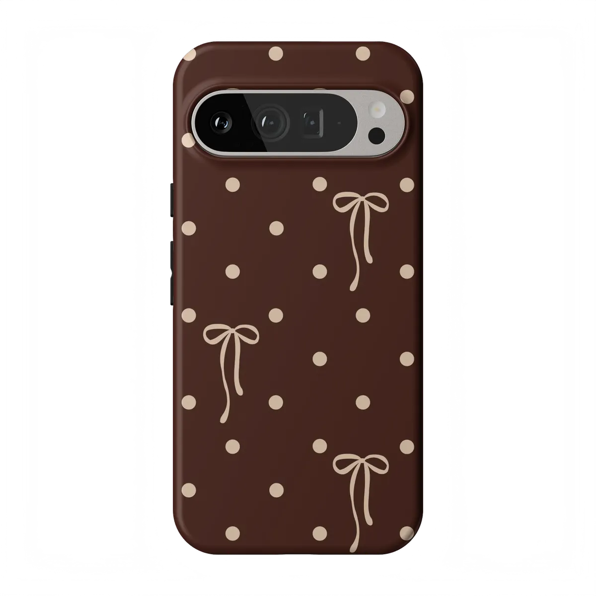Teddy Bows | Brown Polka Dot Case