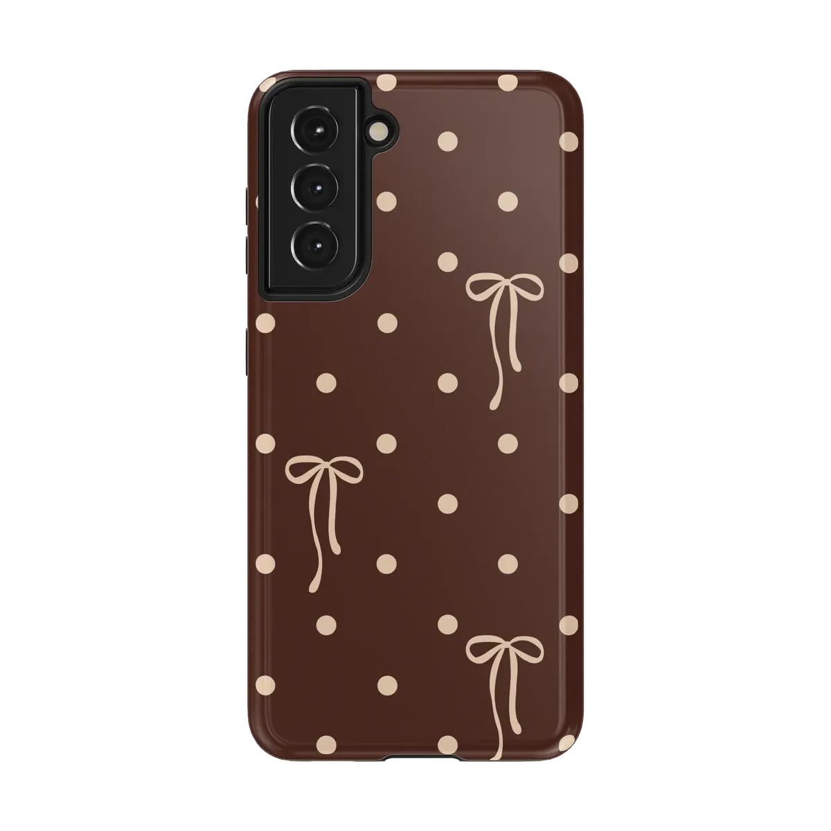 Teddy Bows | Brown Polka Dot Case