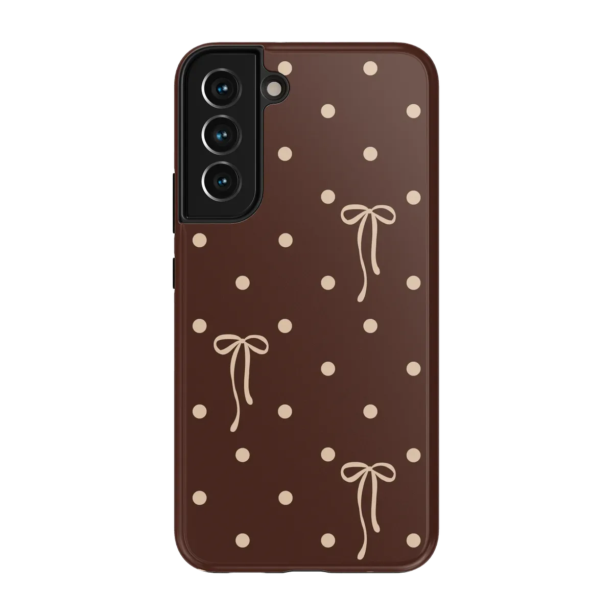 Teddy Bows | Brown Polka Dot Case