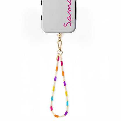 Rainbow Beaded Wristlet Phone Chain | Love Island x casely
