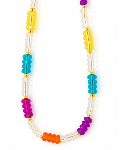 Rainbow Beaded Wristlet Phone Chain | Love Island x casely