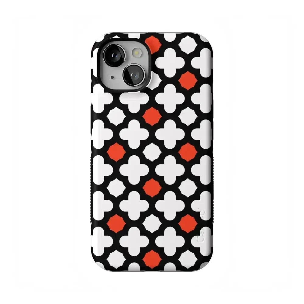 Red Lattice Tile | High Contrast Design Case