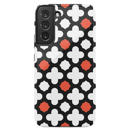 Red Lattice Tile | High Contrast Design Case