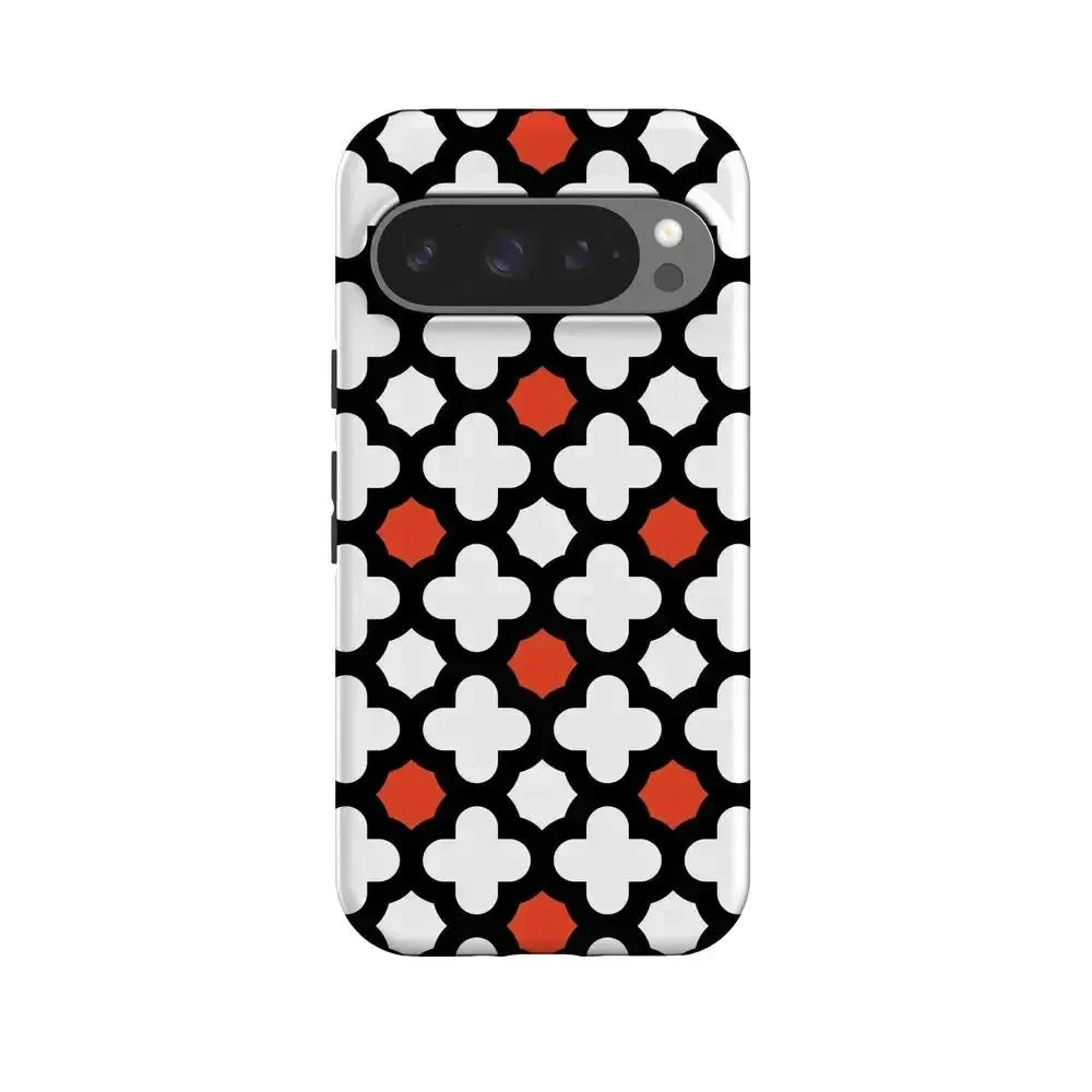 Red Lattice Tile | High Contrast Design Case