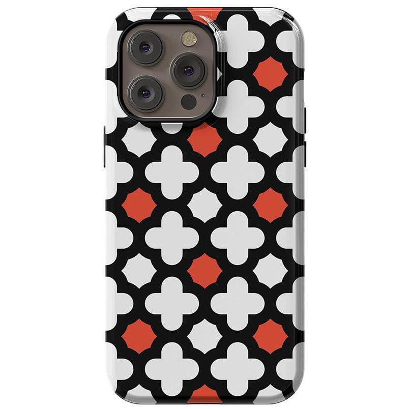 Red Lattice Tile | High Contrast Design Case