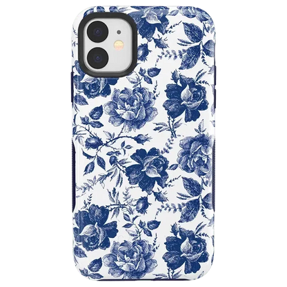 Rose to Fame | Blue & White Rose Floral Case