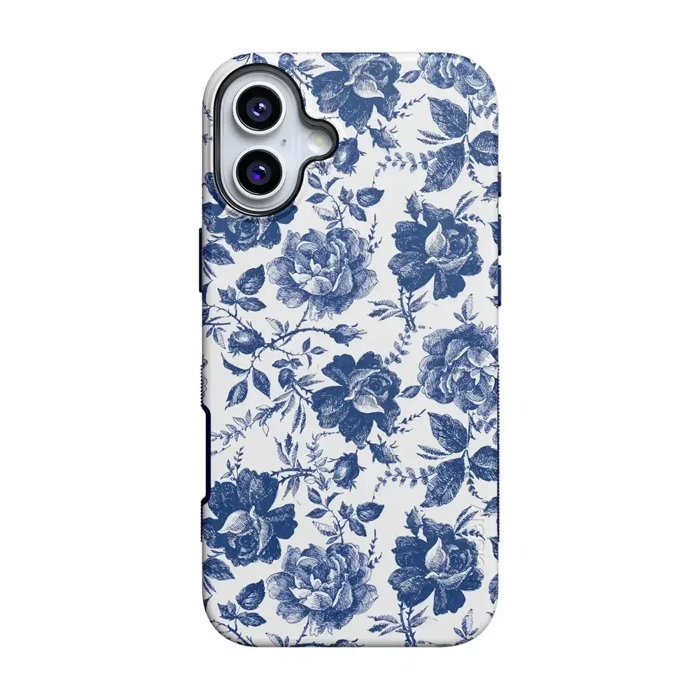 Rose to Fame | Blue & White Rose Floral Case