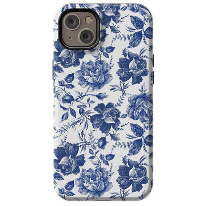 Rose to Fame | Blue & White Rose Floral Case