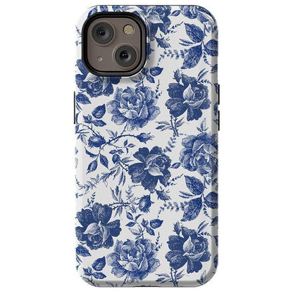 Rose to Fame | Blue & White Rose Floral Case