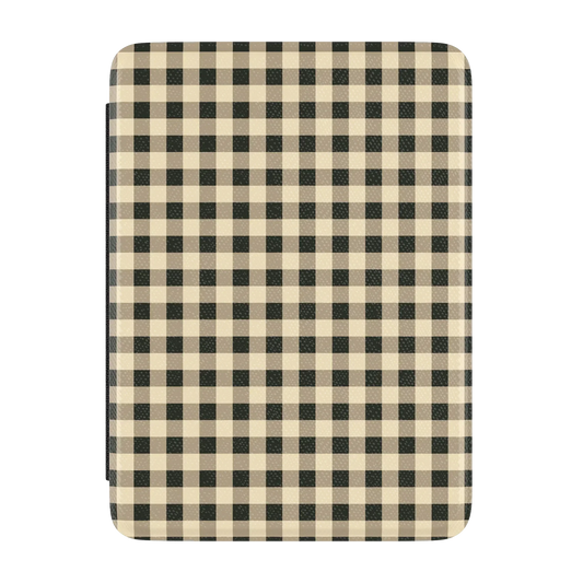 Cedar Lane | Black & Cream Gingham Kindle Case