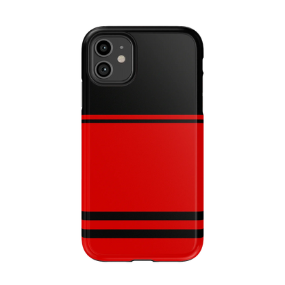 Storm Warning | Black & Red Stripes Case
