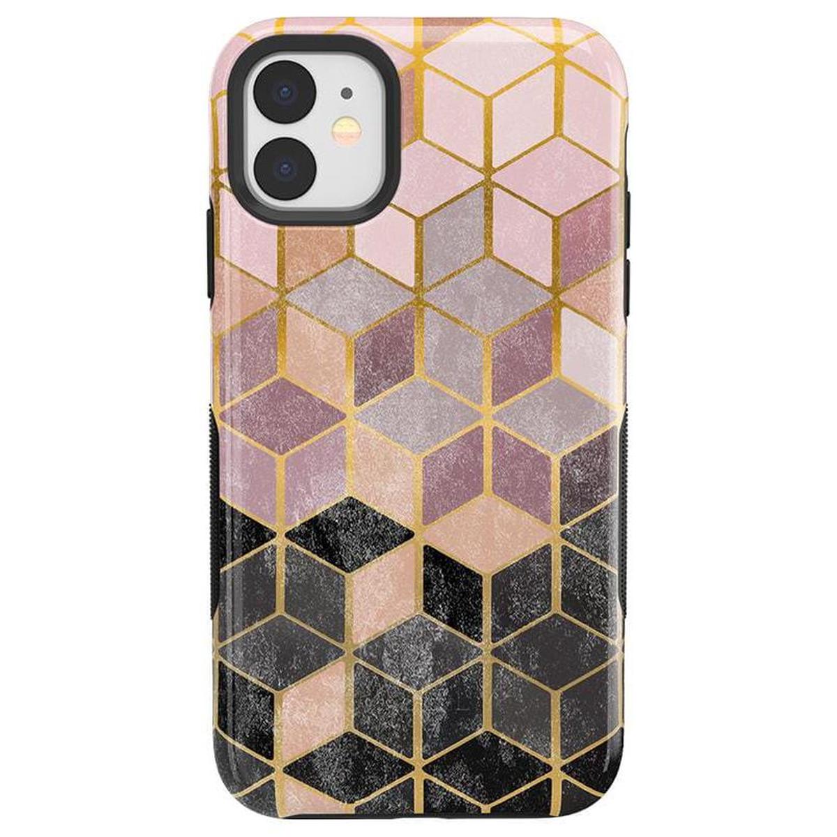 Stepping Up | Geo Rose Gold Marble Case