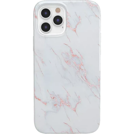 Subtle Blush | White and Pink Marble Case