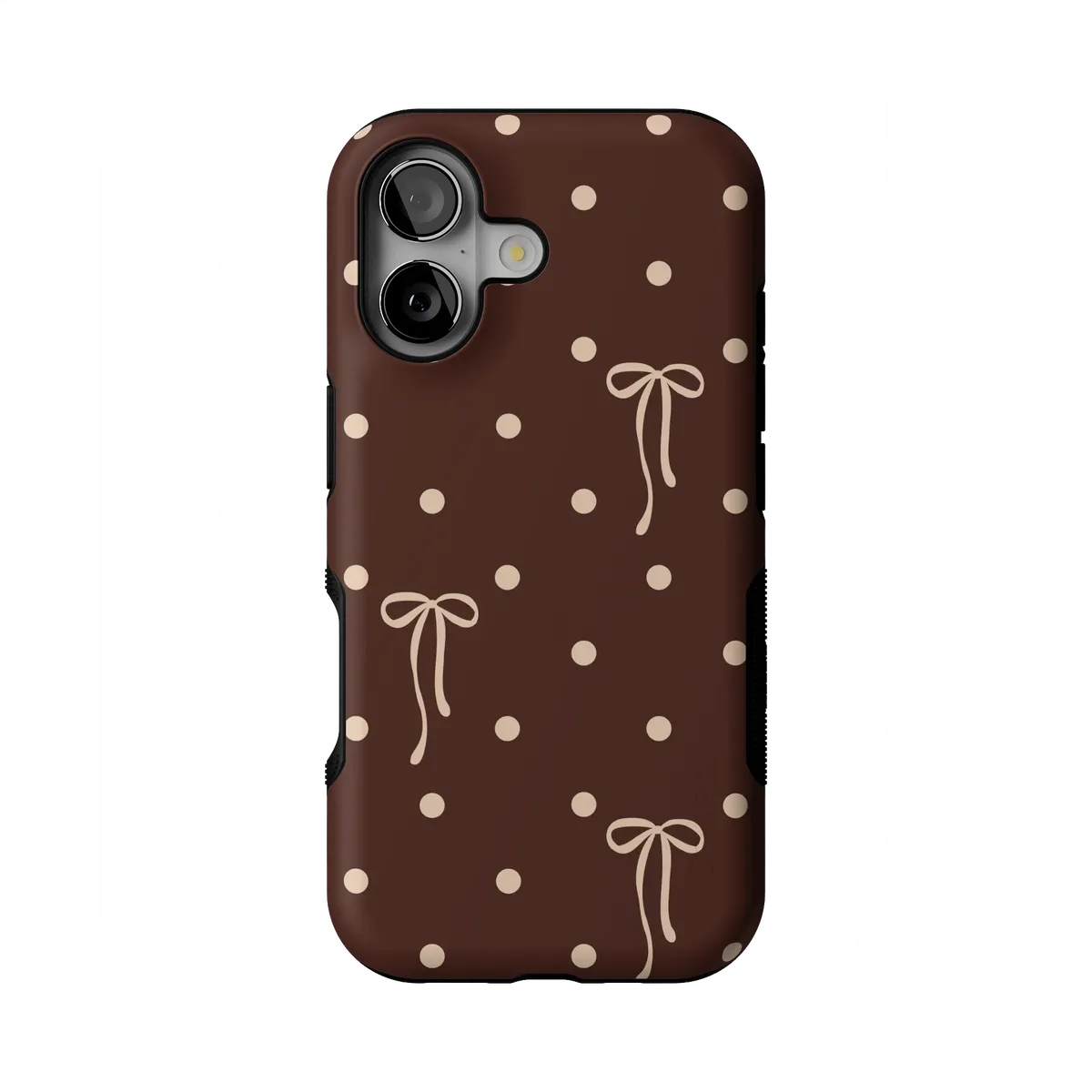 Teddy Bows | Brown Polka Dot Case