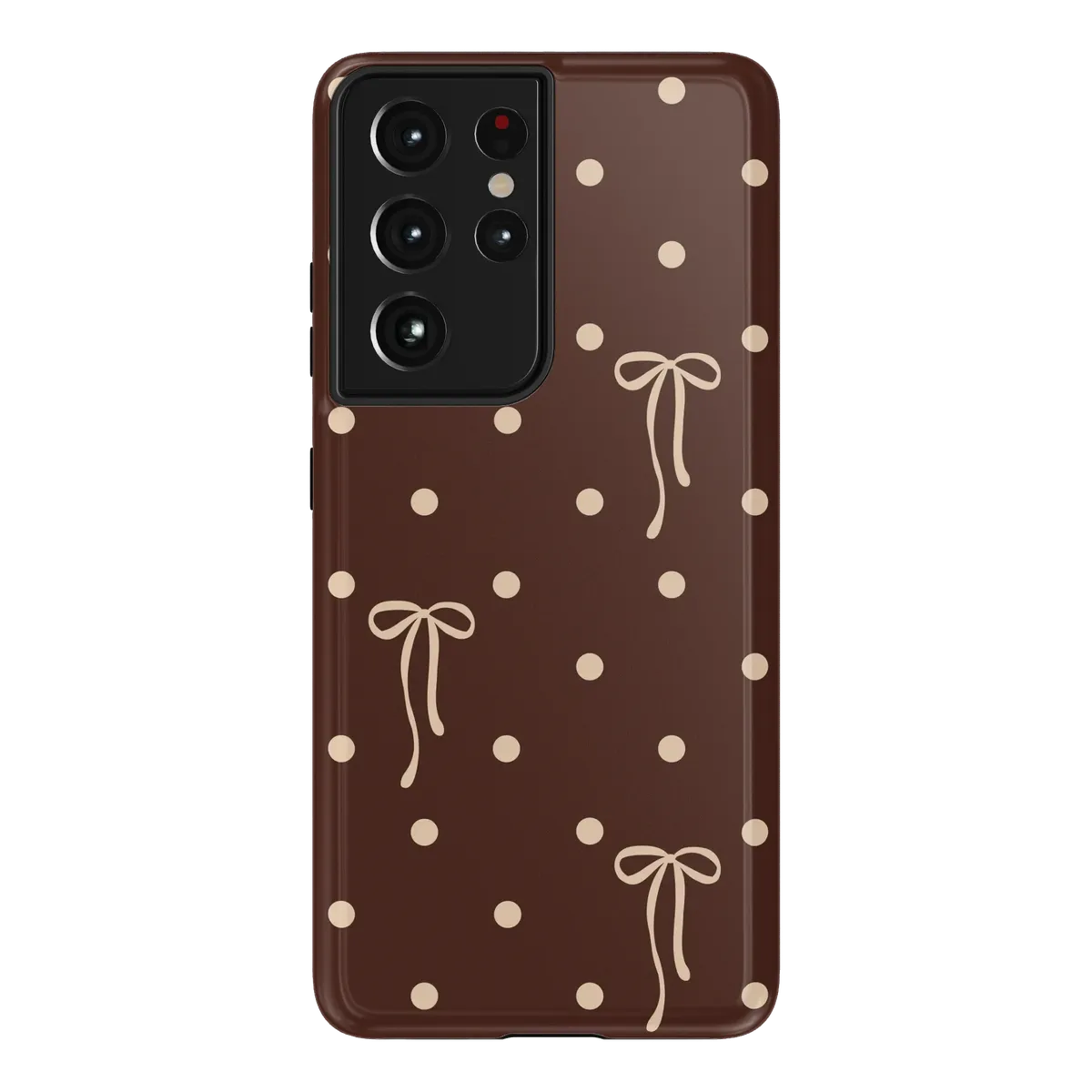 Teddy Bows | Brown Polka Dot Case